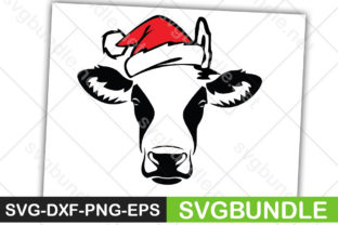 Christmas Cow Head for Crafts