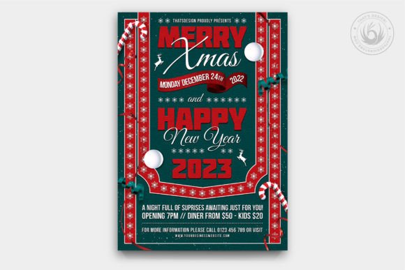 Christmas Eve Flyer Template V10: A Festive Print Template for Local Branding