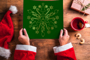 Christmas Mandala Art Single Line for Crafts