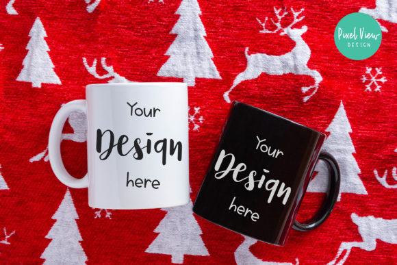 Coffee Mugs Mock-Up Christmas