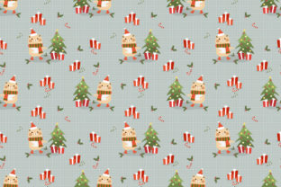 Cute Bear in Christmas Party Seamless