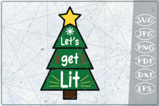 Let’s Get Lit Merry Christmas Quote Star