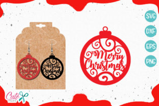 Merry Christmas Earring Template for Crafts