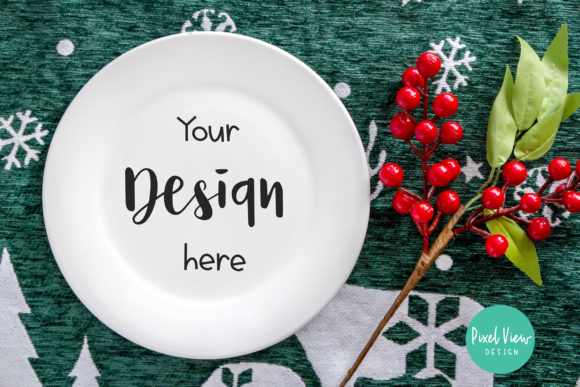 Plate Mock-up Christmas: A Festive Graphic Design Asset