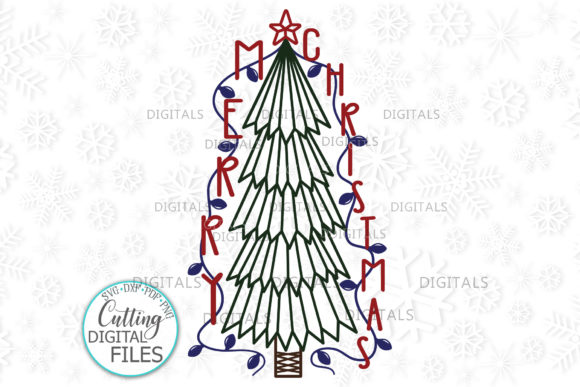 Primitive Merry Christmas Tree for Crafts