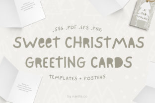 Sweet Christmas Cards Posters Print Templates